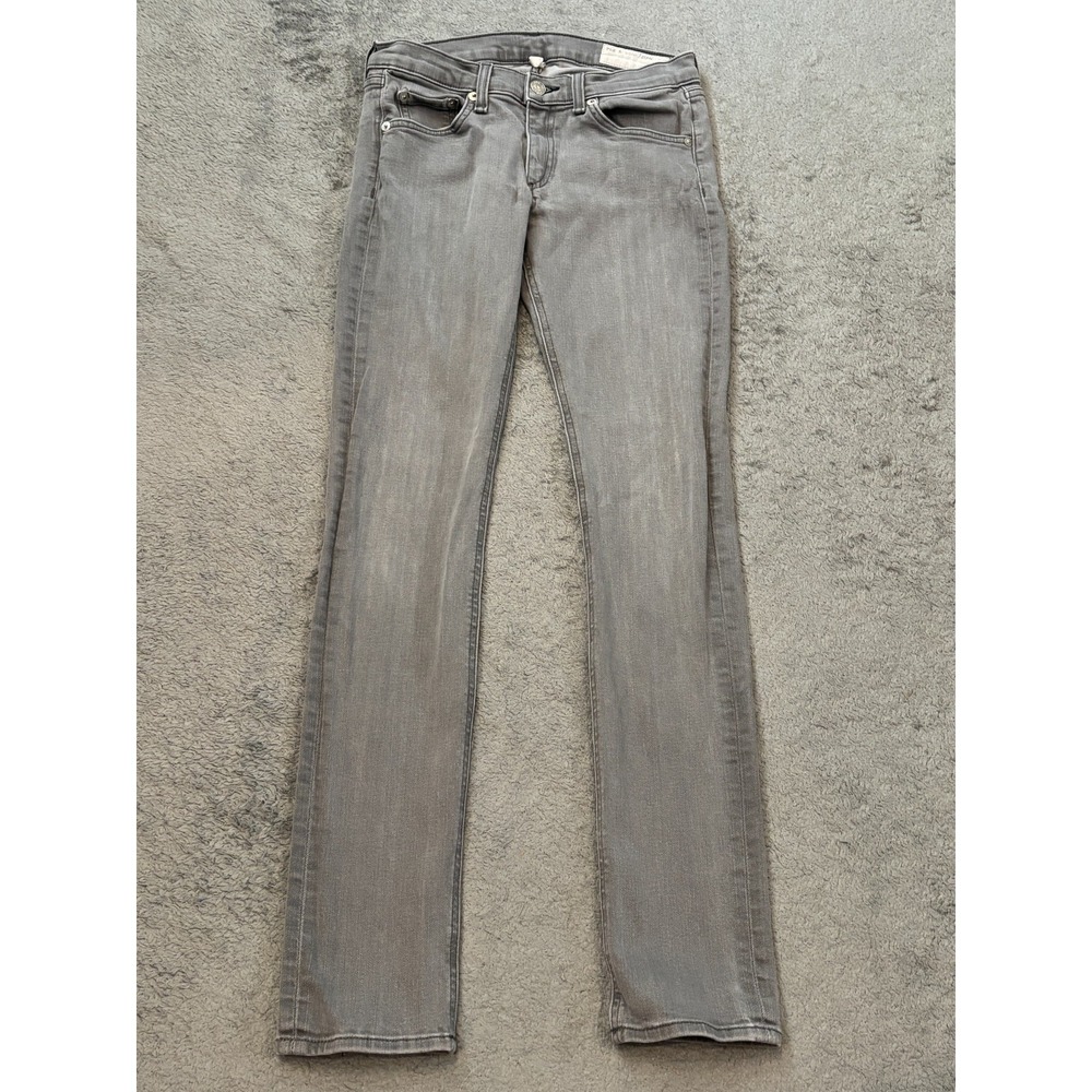 Rag & Bone Skinny Jeans Womens 27 Light Wash Gray Stretch Denim Casual Chic
